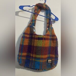 Plaid Sherpa Shoulder Bag by